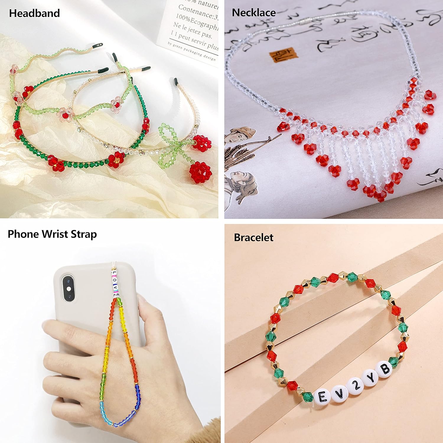 MissAudrey 1800pcs 4mm Bicone Crystal Beads for Jewelry Making Wholesale Faceted Bicone Glass Beads for DIY Bracelets Necklaces Earrings Suncatcher Craft Beading with Container Box (15 AB Colors) - Image 5