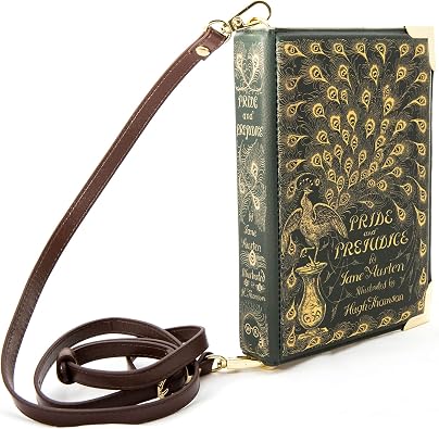 حقيبة يد Crossbody Purse من شركة Well Read Co لمحبي الكتب - أخضر كبرياء وتحامل، جلد نباتي، كبير