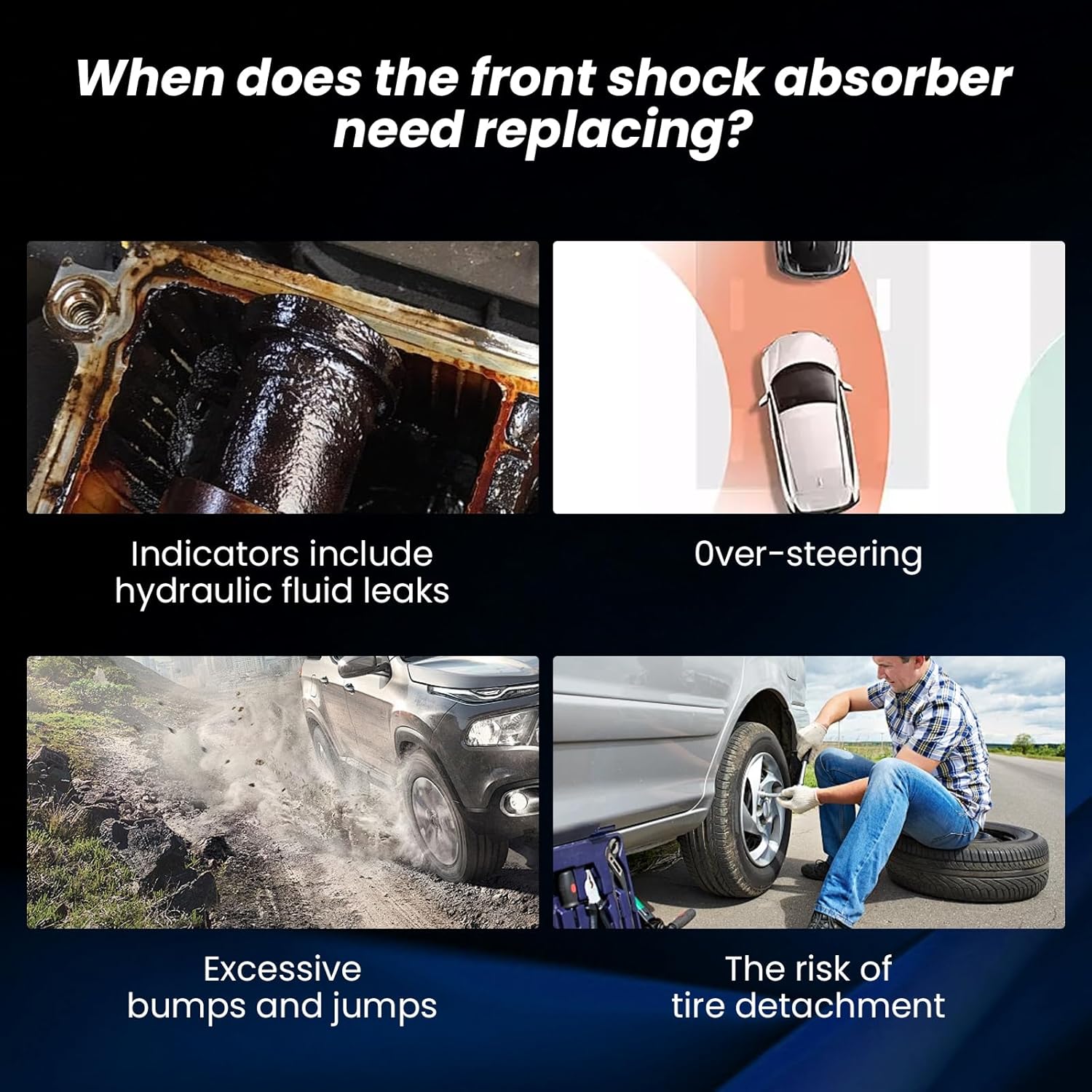 2PCS Front Shock Strut Assembly W/Electric Compatible With 2013-2019 Cadillac XTS 3.6L V6 Replace 84547551, 84677093, 19300063