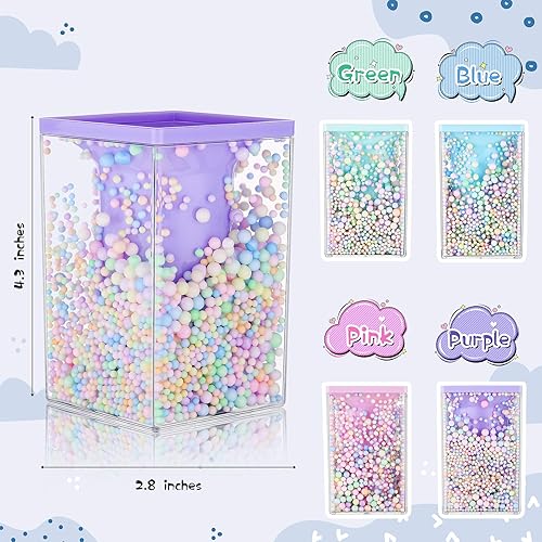 Miniatura 2 de 4 piezas de lindo soporte para bolígrafos de burbujas para niños, soporte para lápices kawaii, organizador de artículos de escritorio, soporte de