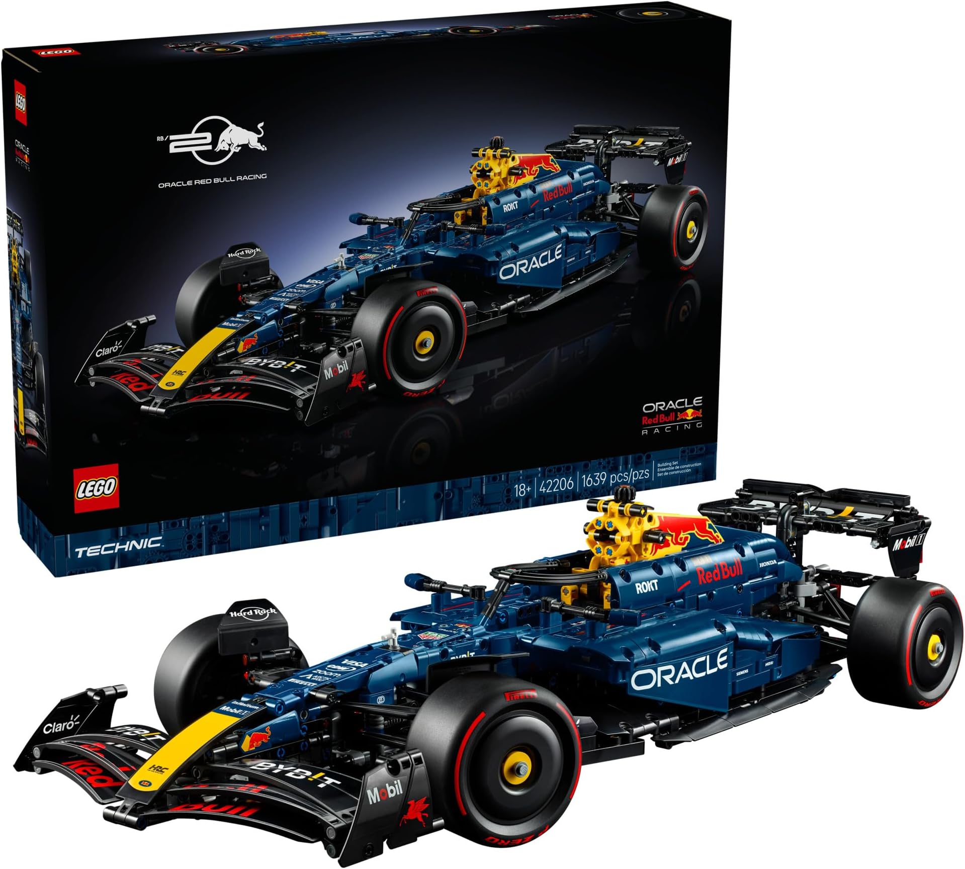 LEGO Technic Oracle Red Bull Racing RB20 F1 Race Car Model Kit - Building Set for Adults, Ages 18+ with Realistic Features - Gift for Birthdays - 42206