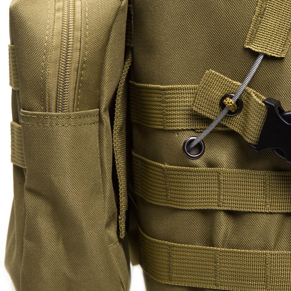Chaleco táctico para caza al aire libre Molle Chaleco Multi-bolsillo Paintball de entrenamiento (Khaki)