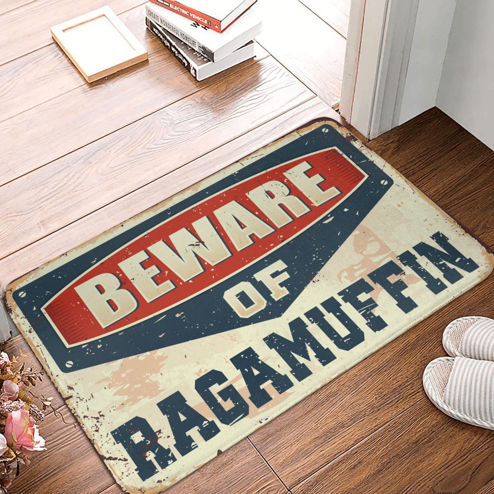 Paillasson extérieur Ragamuffin 50x80 cm : humour et propreté devant votre porte