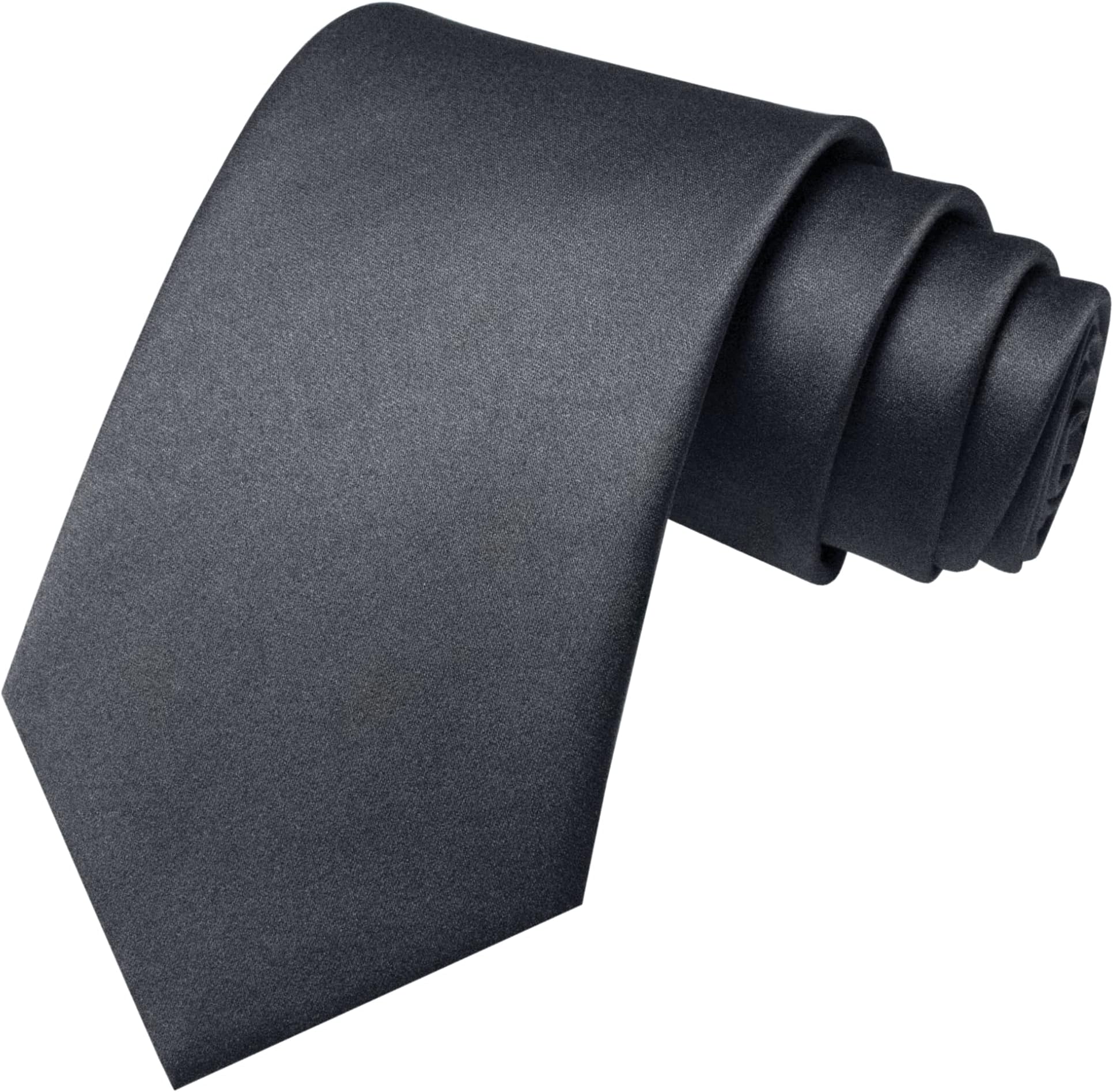 JEMYGINSSolid Color Tie Mens Necktie for Business and Wedding, Grey, general