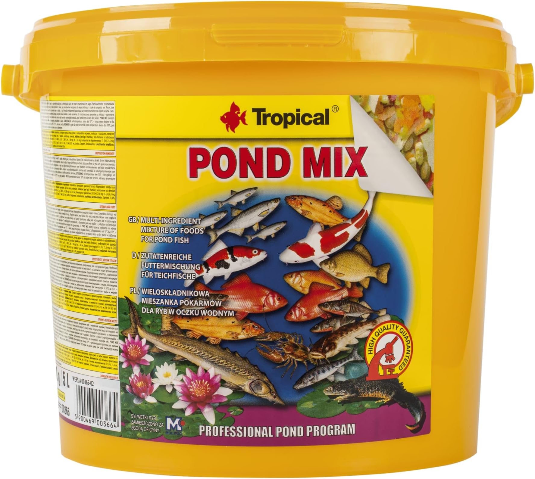 Pond Pellet Mix Size M 5L / 550g - Drijvend Vijvervoer Voor Koi En Goudvissen
