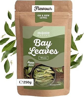 Bay Leaves Monte Nativo 250g - Gently dried Bay Leaf - Gently dried and aromatic Spices ideal for Cooking and Seasoning