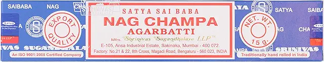 Ethniciti Satya Nag Champa 15g Incense Sticks - Alcohol Incense