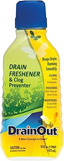 Drain OUT Drain Cleaner & Odor Eliminator, Clog Preventer and Buildup Remover, Fresh Citrus, 16 Ounce