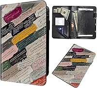 Vista 20 de Server Books for Waitress, Waiter Book Server Organizer with Zipper Pocket,PU Leather Waitress & Waitstaff Book Wallet with Card Slot Guest Check