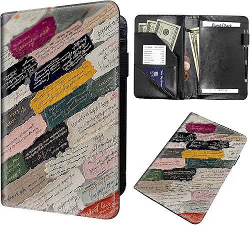 Miniatura 21 de Server Book,Waitress Book,5x9 Inch Server Books for Waitress & Waiter, Cute PU Leather Serving Book Guest Check Presenters Organizer with Zipper