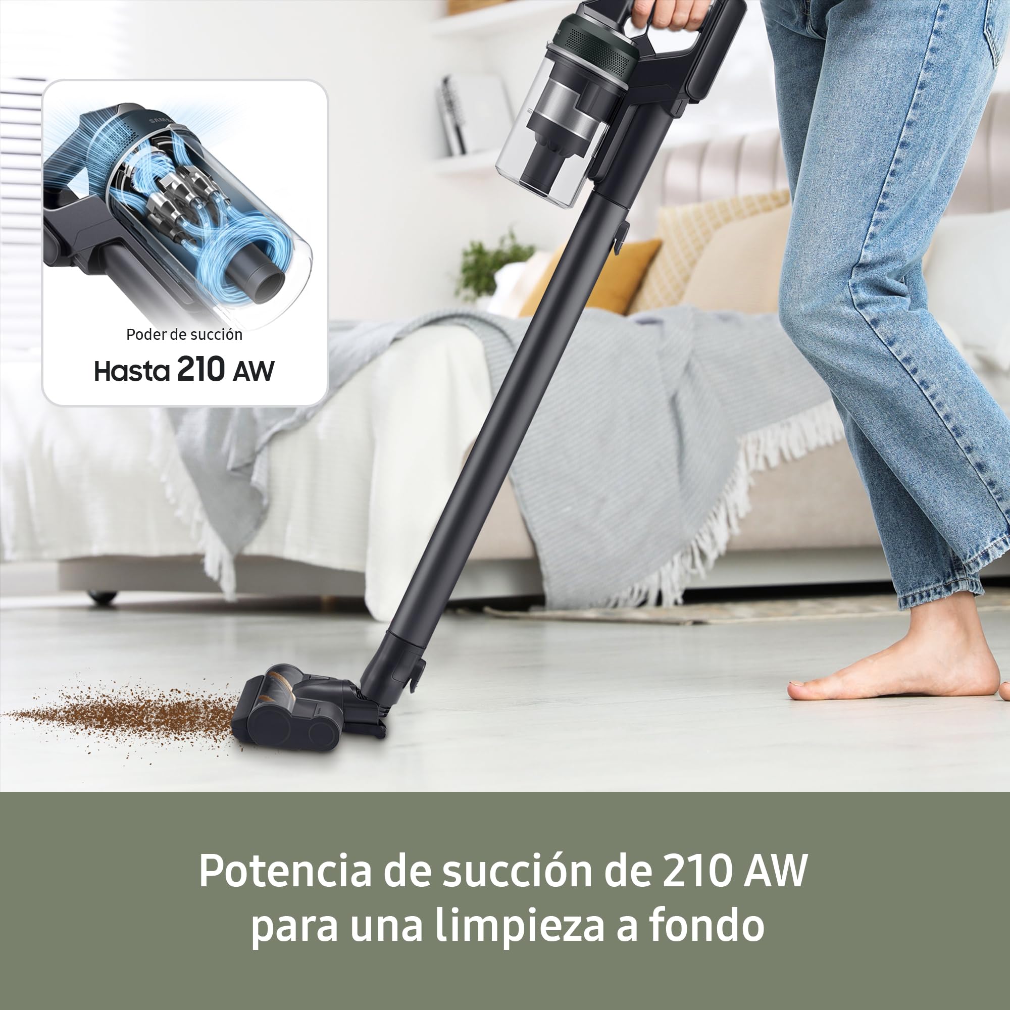 Samsung Bezprzewodowy odkurzacz Jet 85 Pet 210AW ze szczotką dla zwierząt domowych + VS20C8522TN/WA