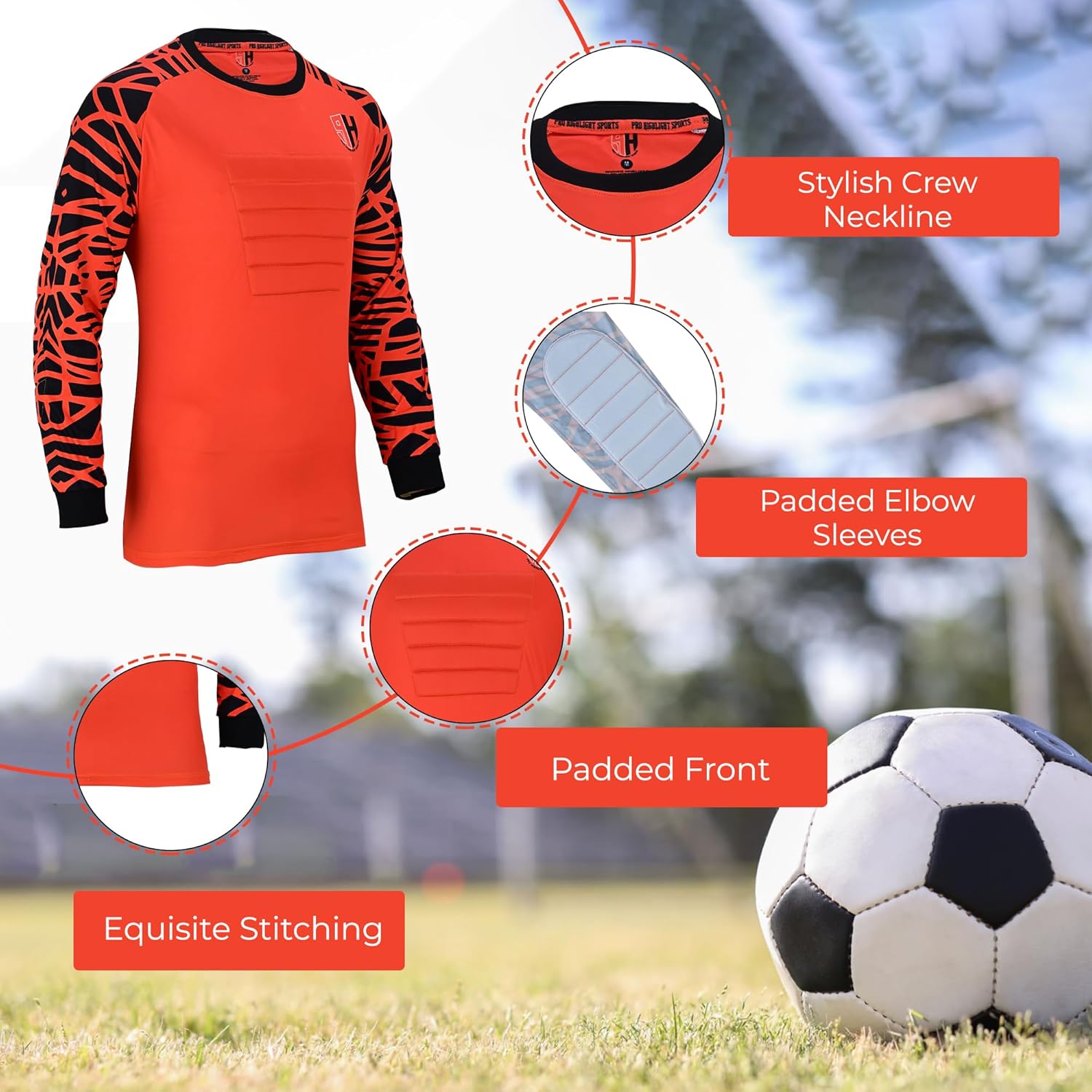Soccer Goalie Jersey for kids, Adults, Goalkeeper Jersey Soccer Goalie Shirt - Image 3