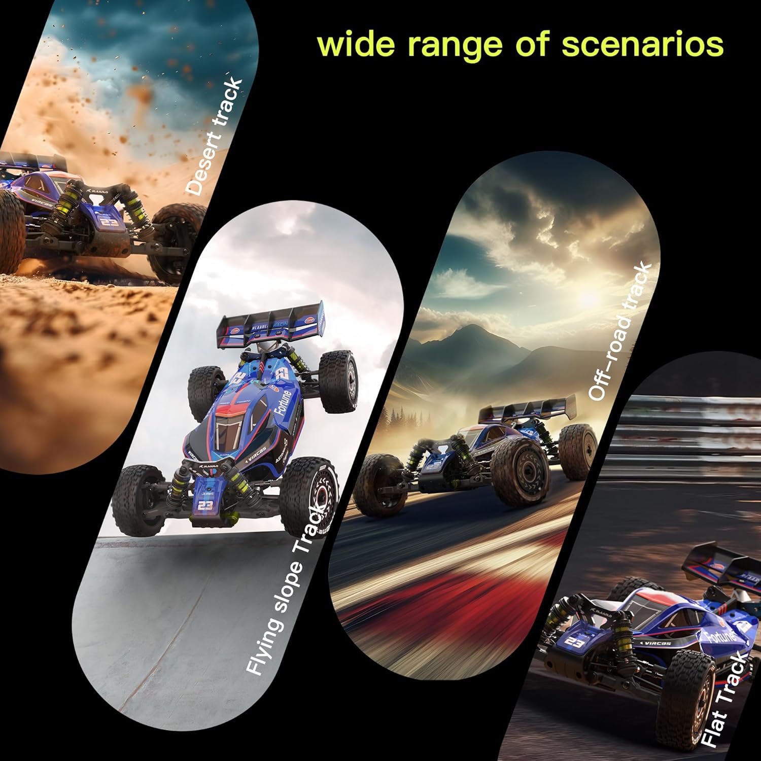 1/12 Brushelss RC Cars for Adult Top Speed 50+ MPH RC Car All Terrain RC Buggy Off-Road Hobby Trucks 4x4 Remote Control Car Waterproof Truck with 3S Battery