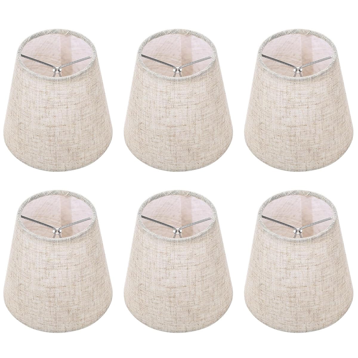 Small Lamp Shades Clip on Bulb Set of 6 Chandelier Lamp Shades 5 Inch Mini