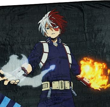 Surreal Entertainment My Hero Academia Blanket Shoto Todoroki Plush Fleece Lightweight Throw 45 X 60