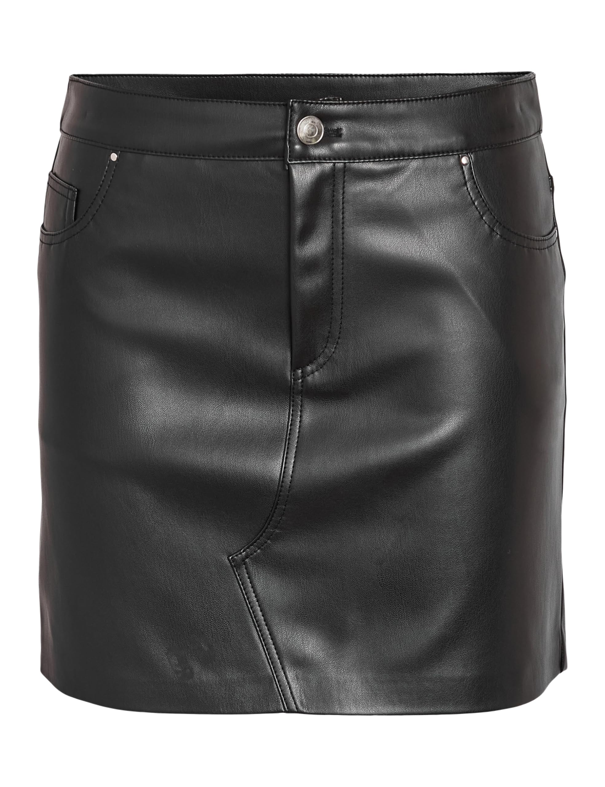 NOISY MAY NMKATE NW PU Skirt NOOS Frauen Kurzer Rock schwarz Streetwear