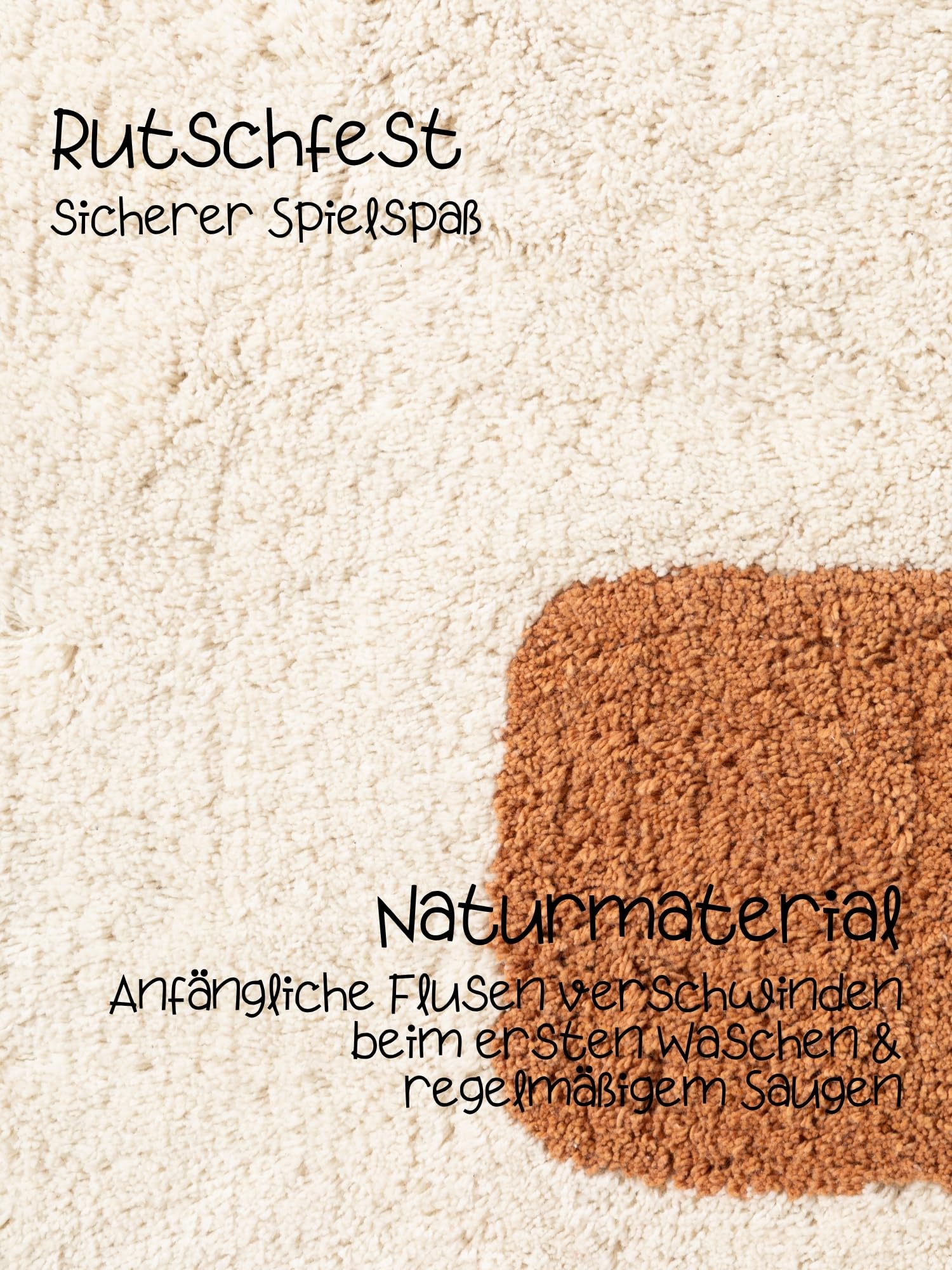 Hanse Home Kinderteppich Doro - Pflegeleichter Teppich Junge Mädchen, rutschfest & Waschbarer Formteppich Dinosaurier, Kinderzimmer Weicher Spielteppich, Spielunterlage - Creme Orange, 140x200cm