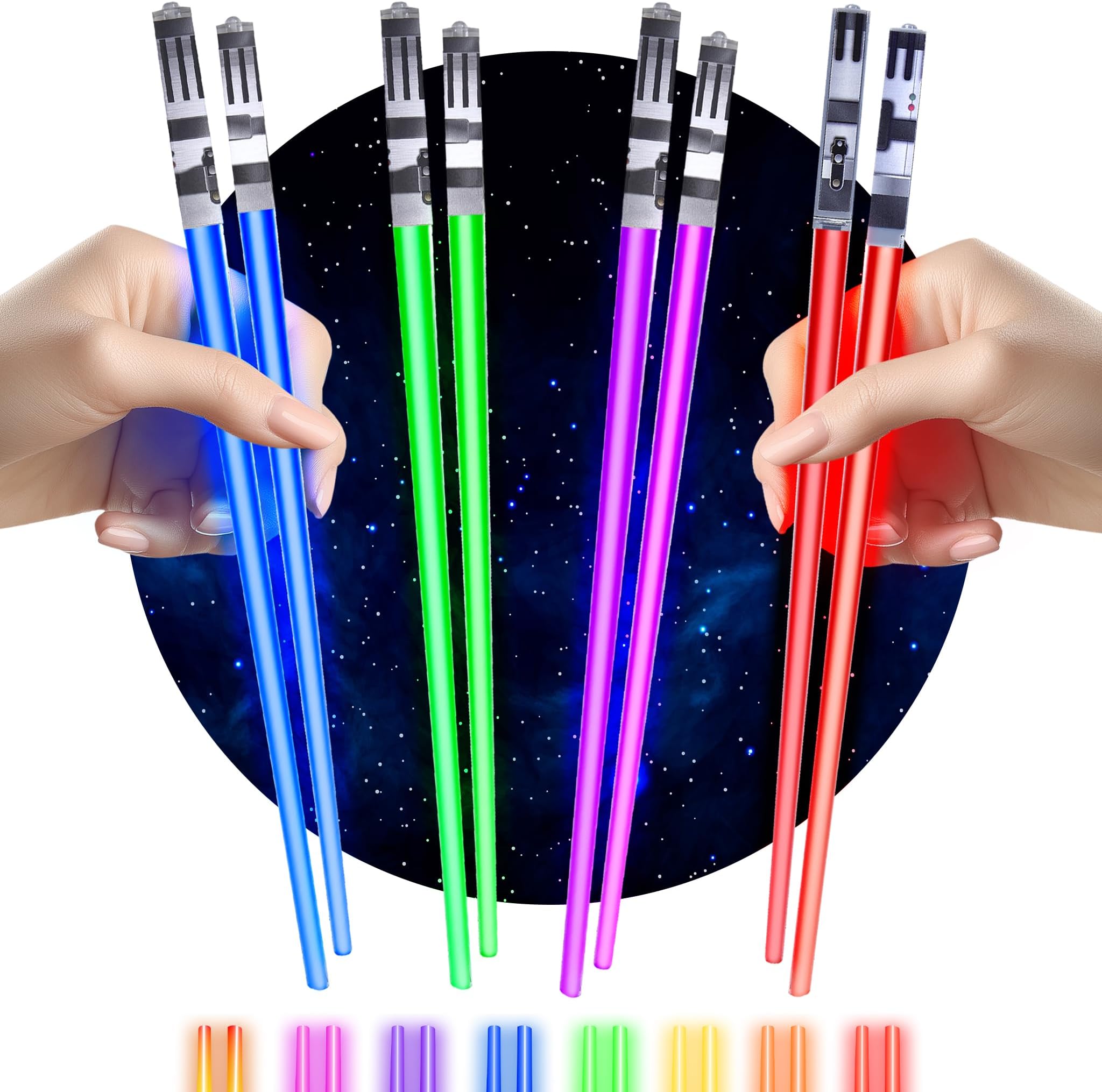 Lightsaber Chopsticks Star Wars Light Up - LED Glowing Light Saber Chop Stick...