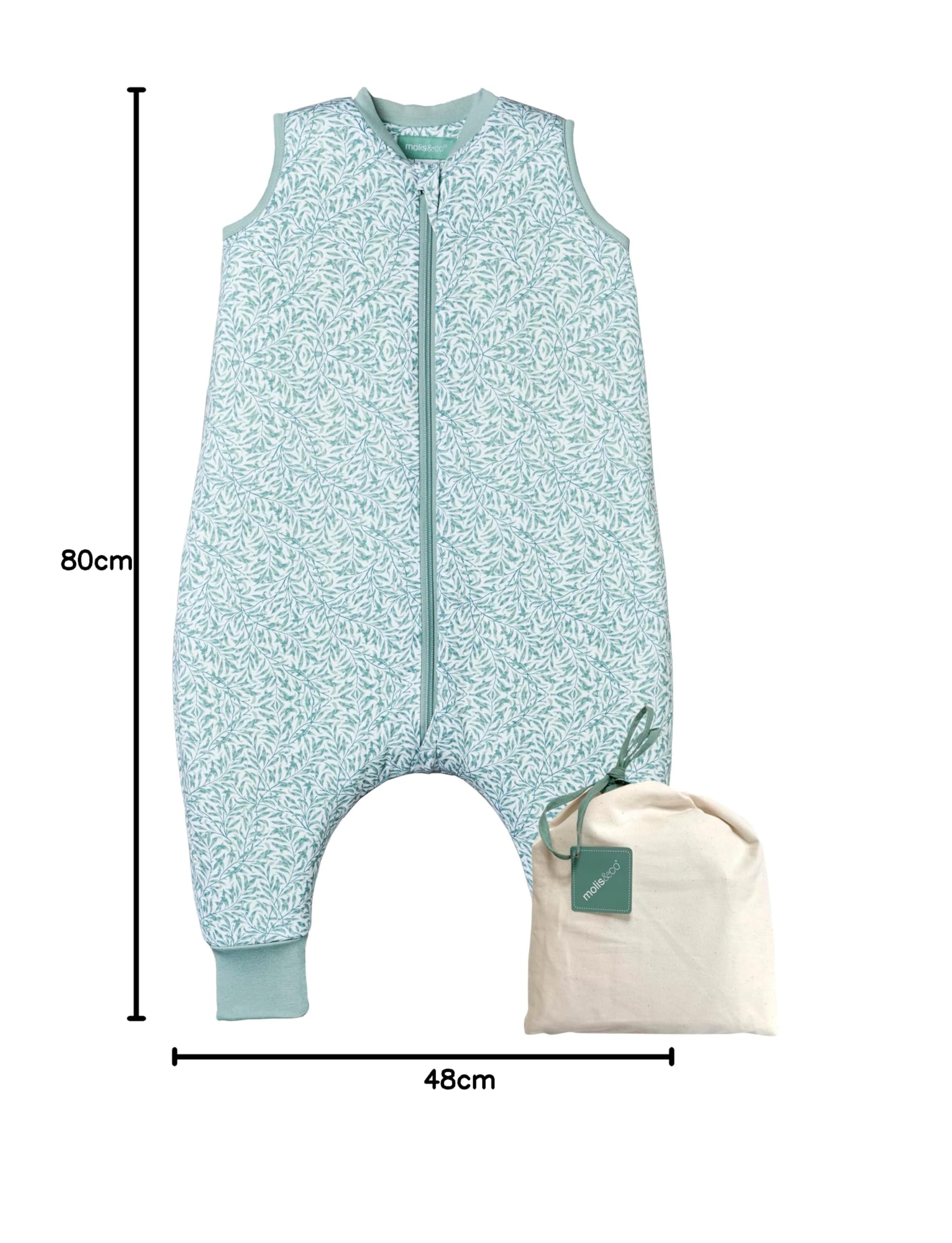 molis&co - Pijama Manta con Pies 1.0 TOG - 80 cm (2 años) - Ideal para Primavera y Otoño - 100% Algodón (Oeko-Tex 100) - Ines II