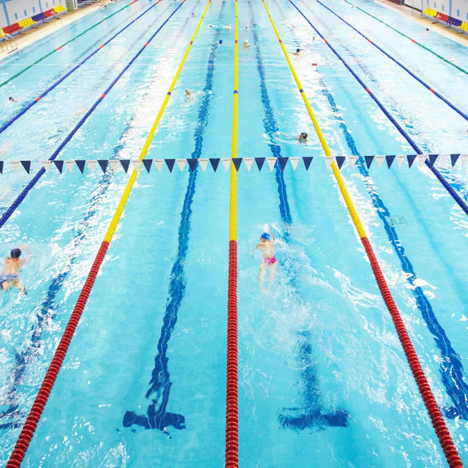 Cuerda divisora flotante para piscina con fuerte flotabilidad, fácil instalación para zonas de natación y parques acuáticos