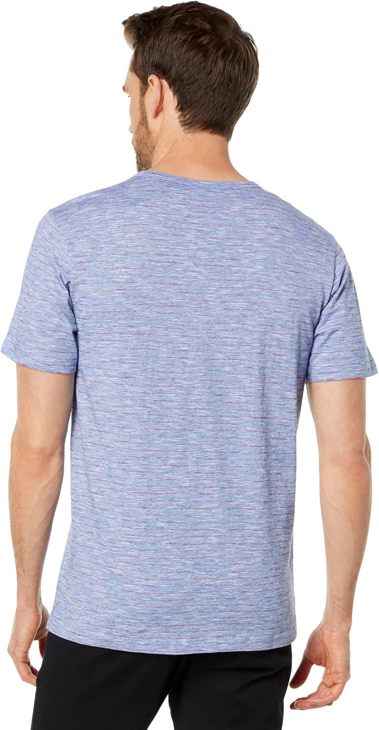 U.S. Polo Assn. Yarn-Dye EOE Stripe Short Sleeve Jersey Tee Brooklyn Blue LG - Image 2