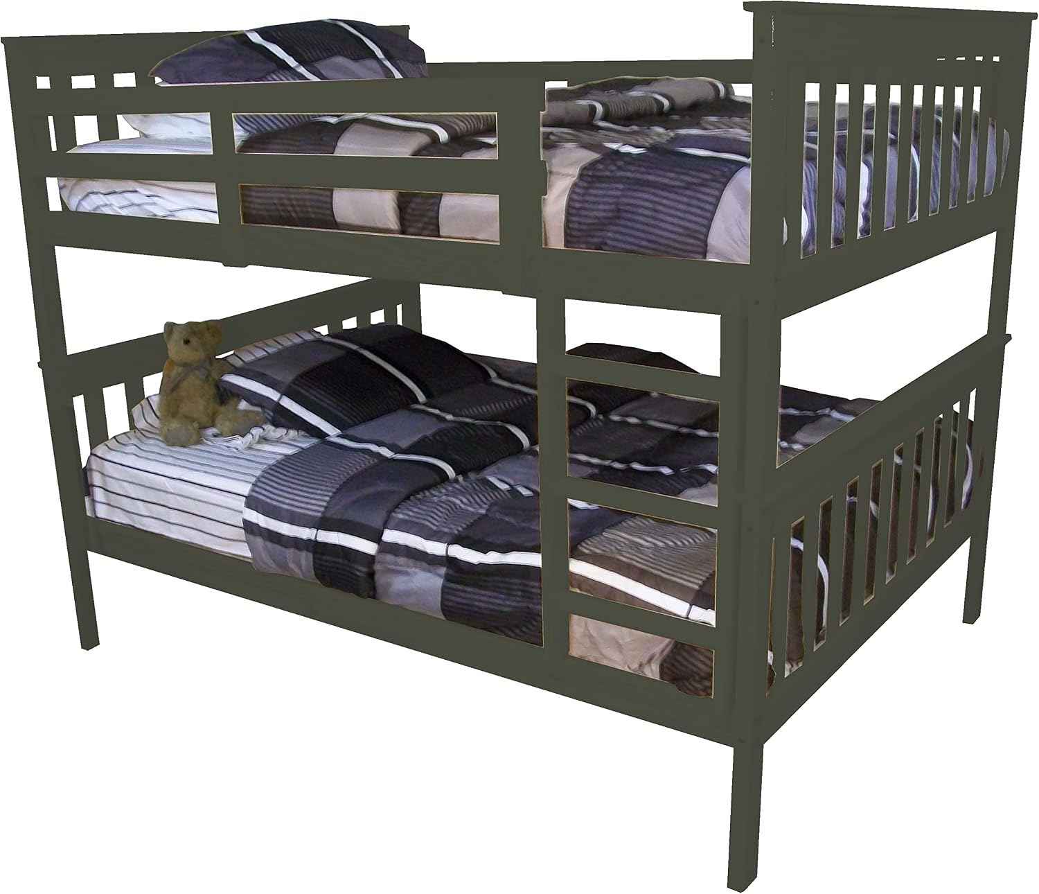 Furniture Barn USA -Twin Over Full Bunkbed- Mission Style, Pine- Painted Black