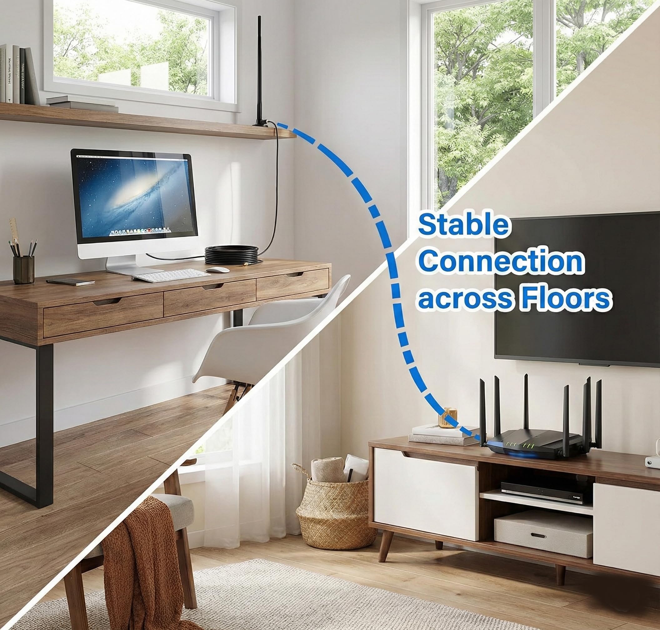 ANTENNA です！ Kaunosta 2.4GHz High Gain WiFi Antenna 1 Set for Detached Garage