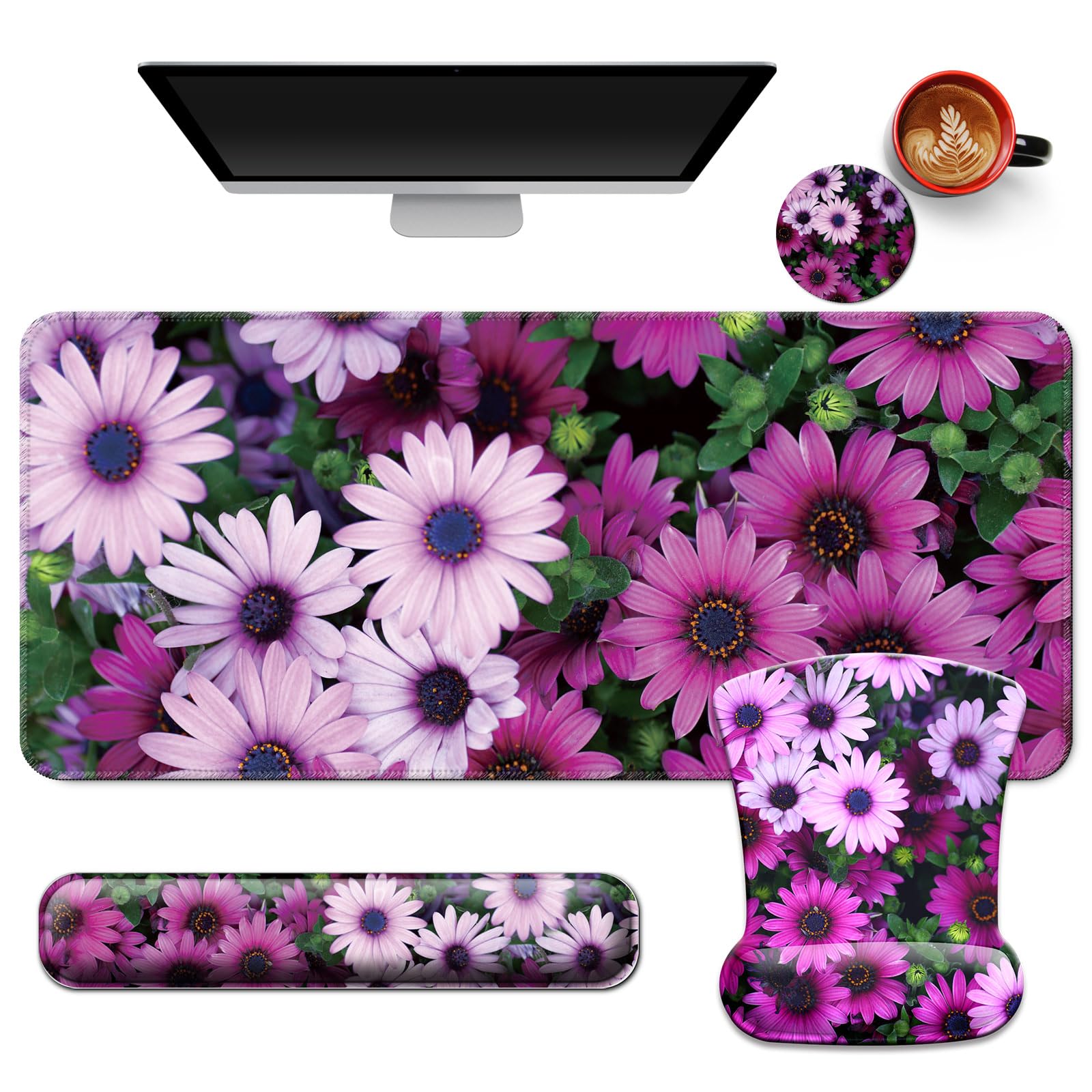 Desk Mat Set with Wrist Rest - Ergonomic Comfort -10