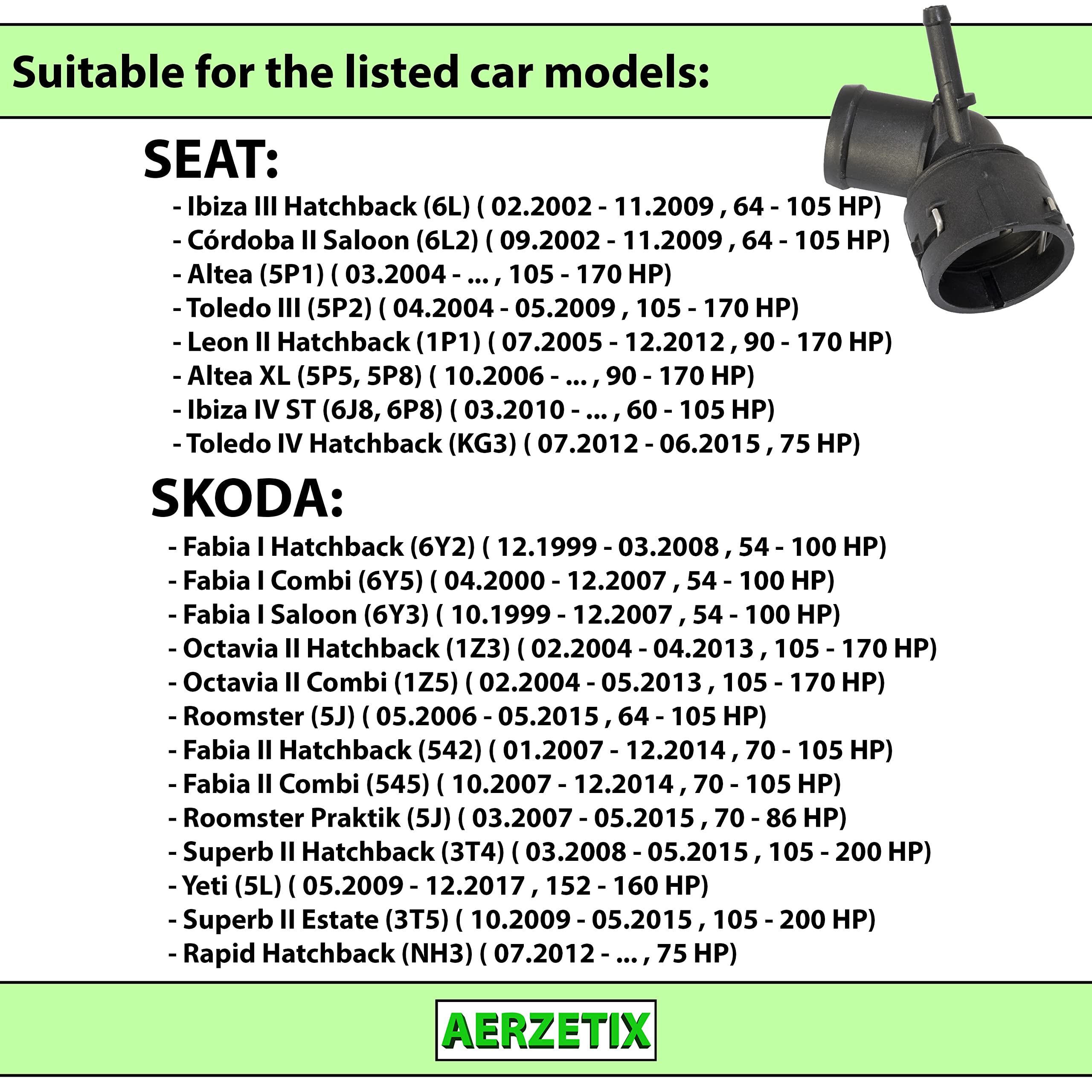 Flangia Liquido Di Raffreddamento Con Anello Di Tenuta - Compatibile 6Q0122291E Per Radiatore - Foto 2