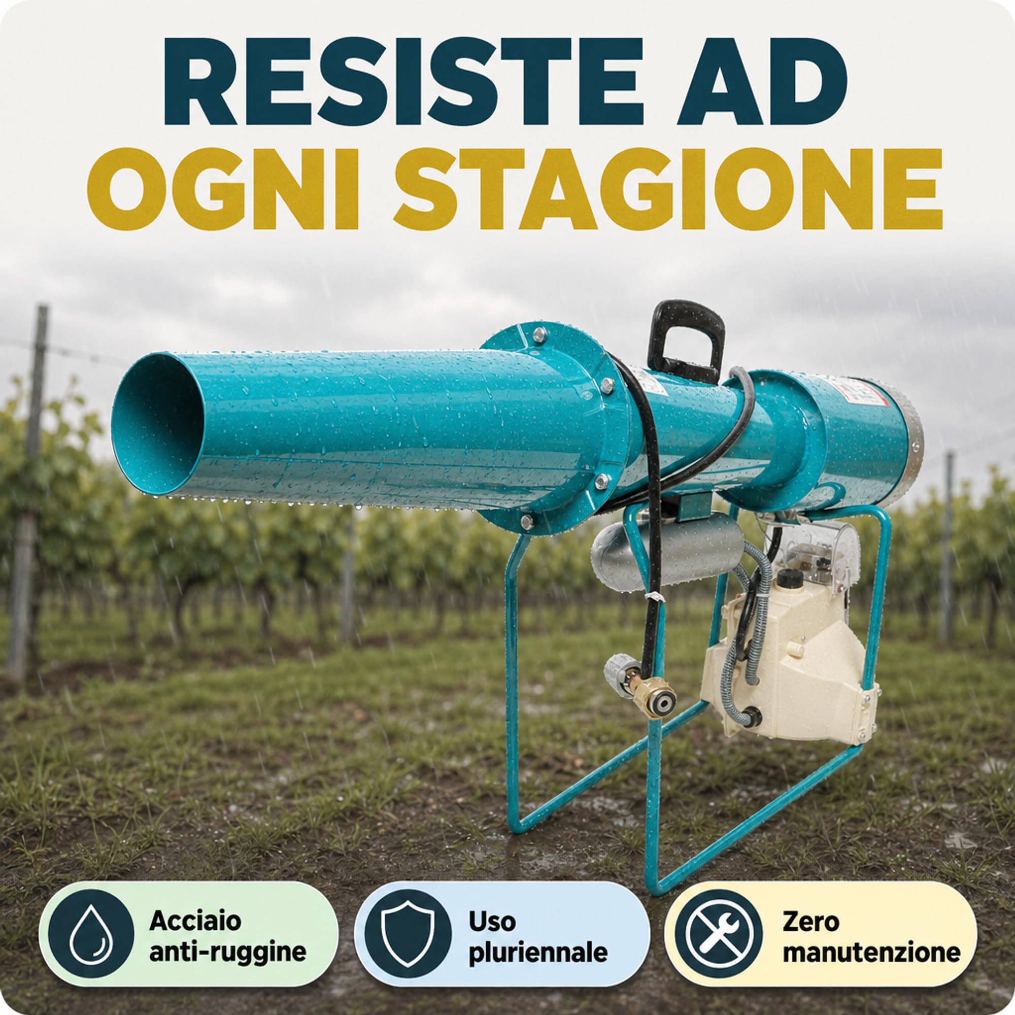 Cannone a Gas GPL spaventa Uccelli e ungulati per Colture e vigneti
