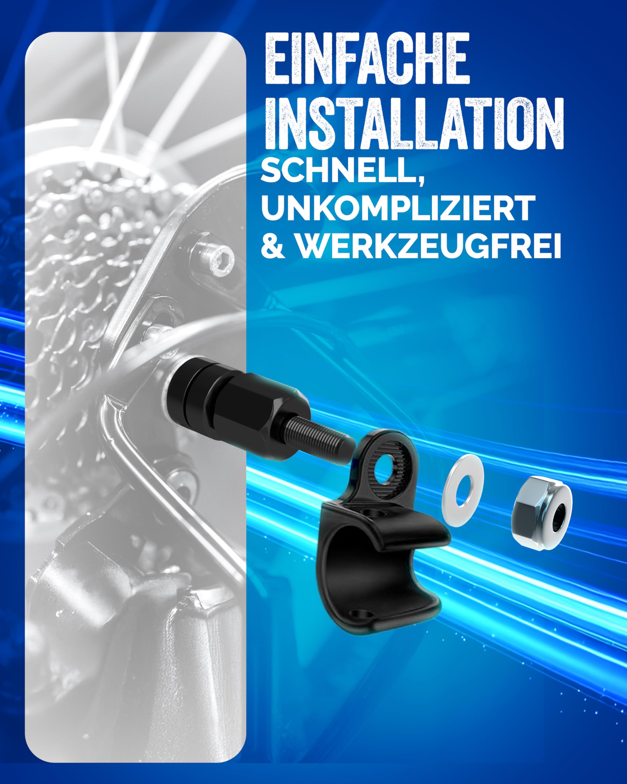 Asse a innesto per rimorchio bicicletta – Adattatore M12 per tutte le lunghezze – Rimorchio bicicletta – Assale con adattatore (M12 x 1,0)