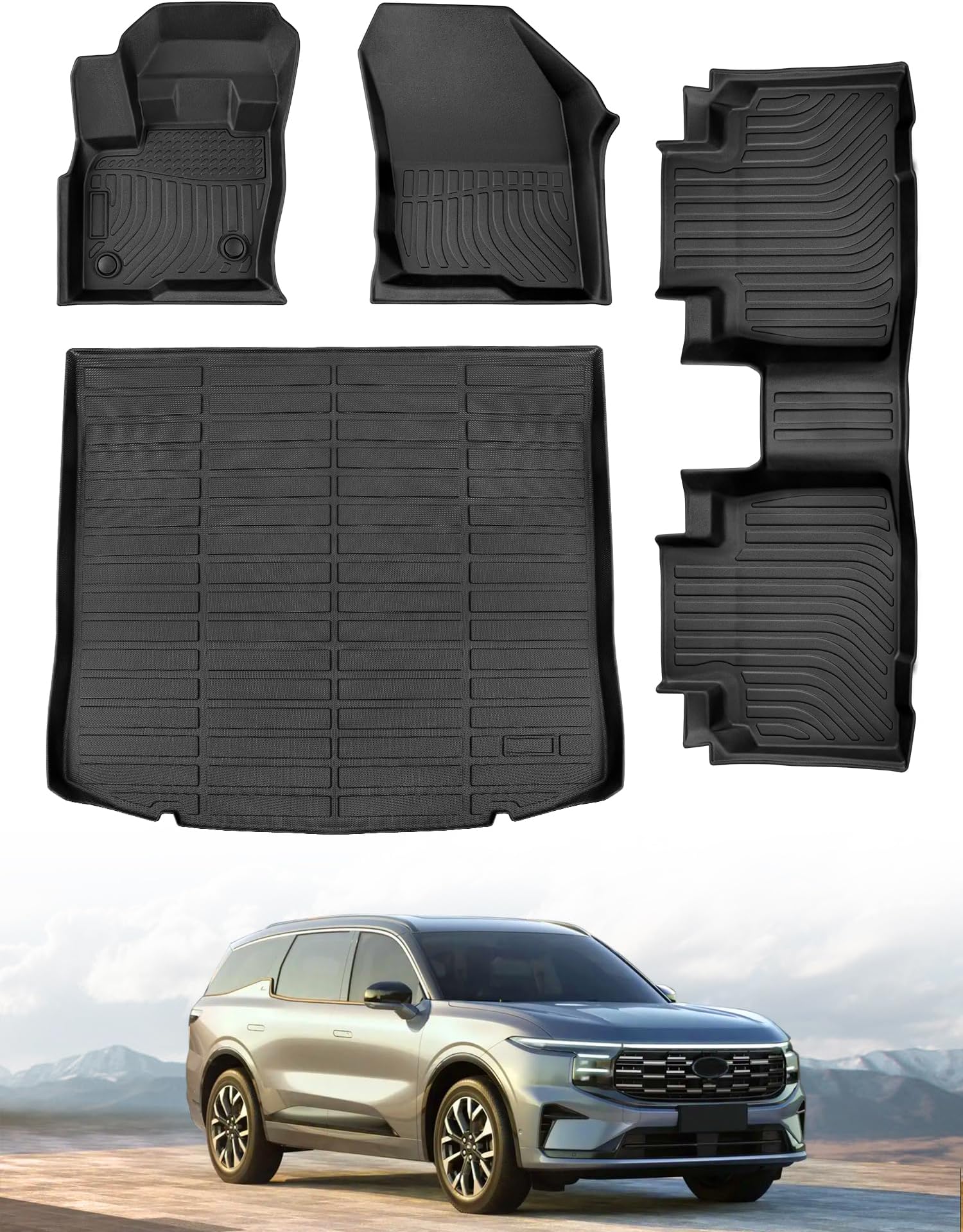 DrCarNow® for Ford Edge Floor Mats Trunk Mat 2024 2023 2022
