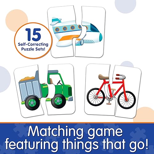 Miniatura 2 de The Learning Journey - My First Match It! Cosas en movimiento - Juego de 15 rompecabezas autocorrectivos con temática de vehículos