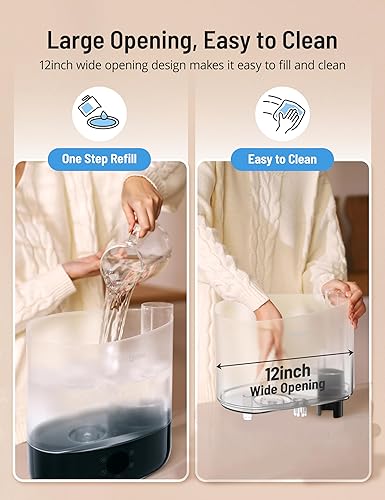 Miniatura 4 de PARIS RHÔNE Humidificadores inteligentes de 6 L para dormitorio, humidificadores de niebla fría con aplicación, WiFi, Bluetooth, difusor y luz