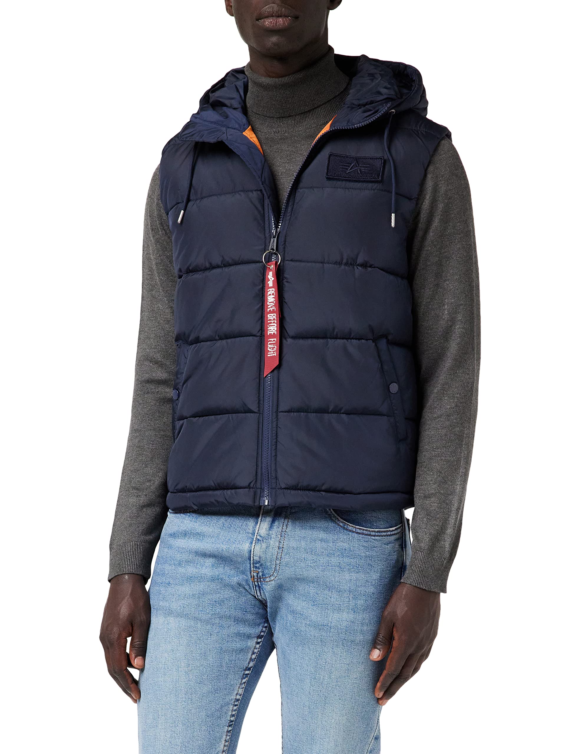 ALPHA INDUSTRIES Men's Hooded Puffer Vest FD Vest