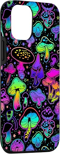 Miniatura 6 de Funda para iPhone 11 Pro psicodélico con patrón de hongos mágicos hippie