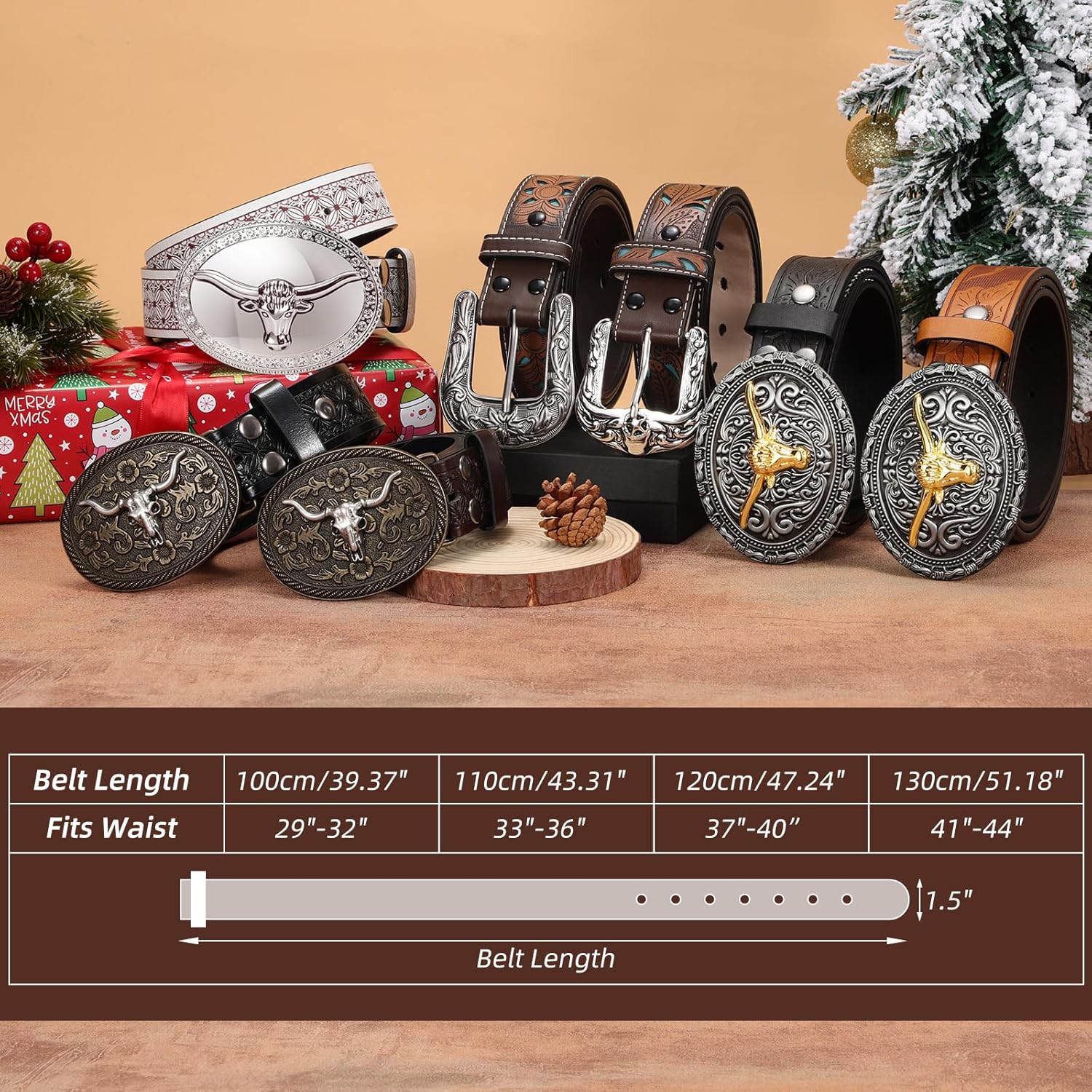 BELTROAD Western Belts for Women Men Vintage Men's Country Belt for Jeans Cowgirl Cowboy Christmas Gifts - Image 6
