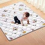 High-Density Foam Baby Play Mat, 50x50 Inches Thicken One-Piece Comfortable and Soft Playmat, Non Slip Machine Washable Floor Mat for Infants, Tapete para Bebes,Toddlers