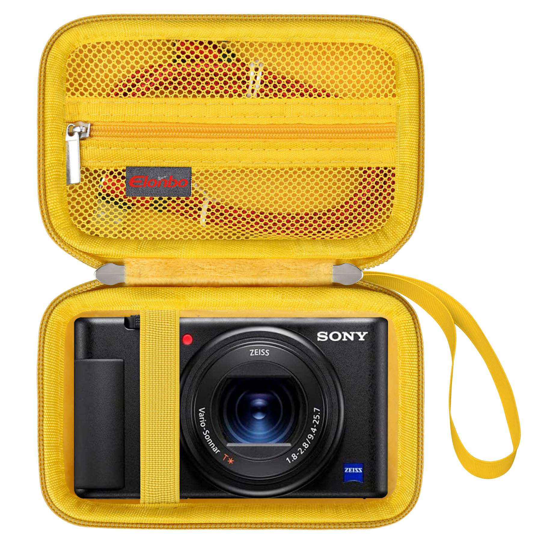 Elonbo Carrying Case for Sony ZV-1F / ZV-1 / ZV-1 II Digital Camera, Sony ZV1F Vlogging Camera Hard Travel Bag, Mesh Pocket fits Battery Card Reader