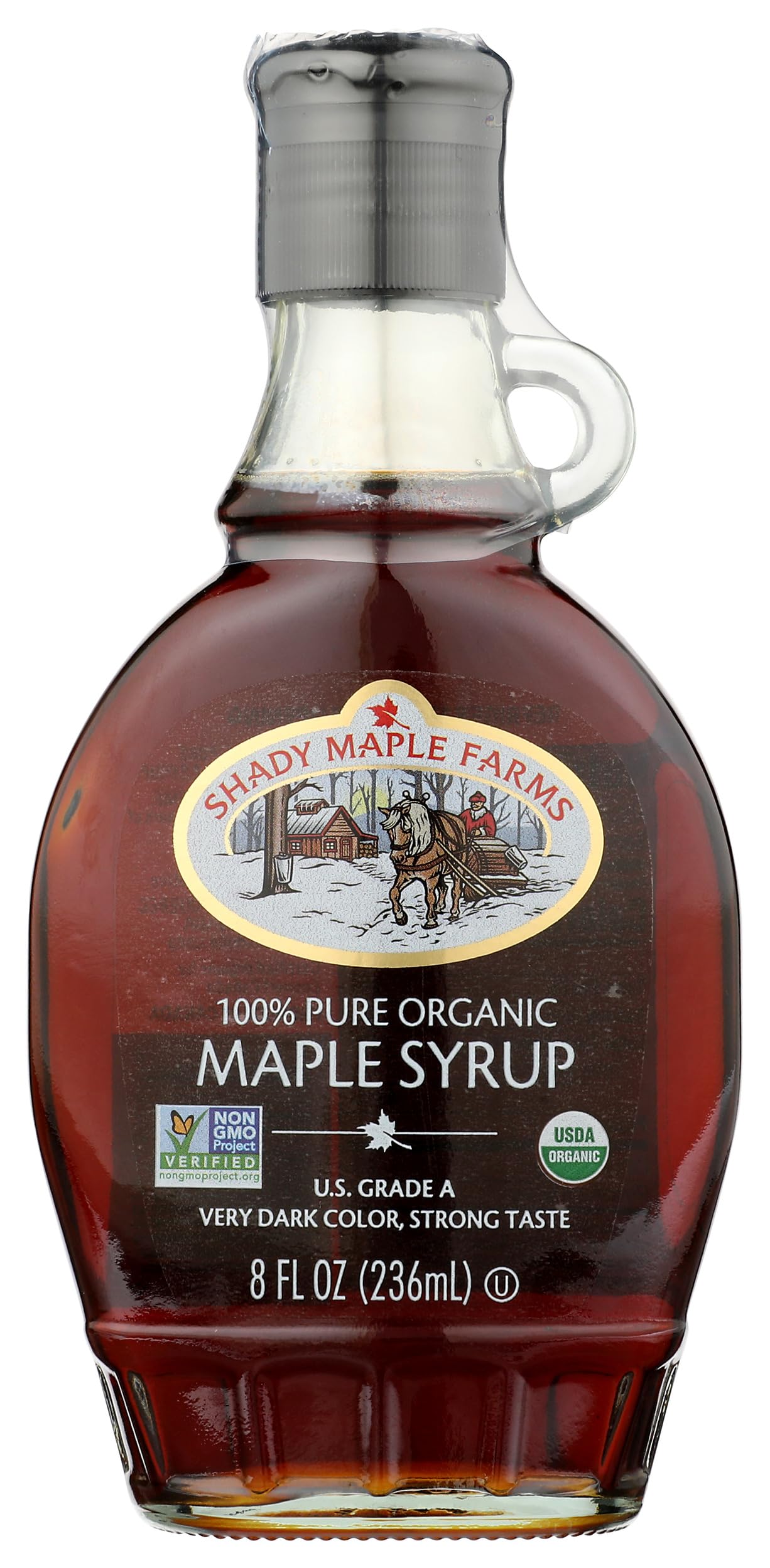 Shady Maple Farms, 100% Pure Organic Us Grade A Very Dark Syrup, , 8 Oz (Pack of 3)