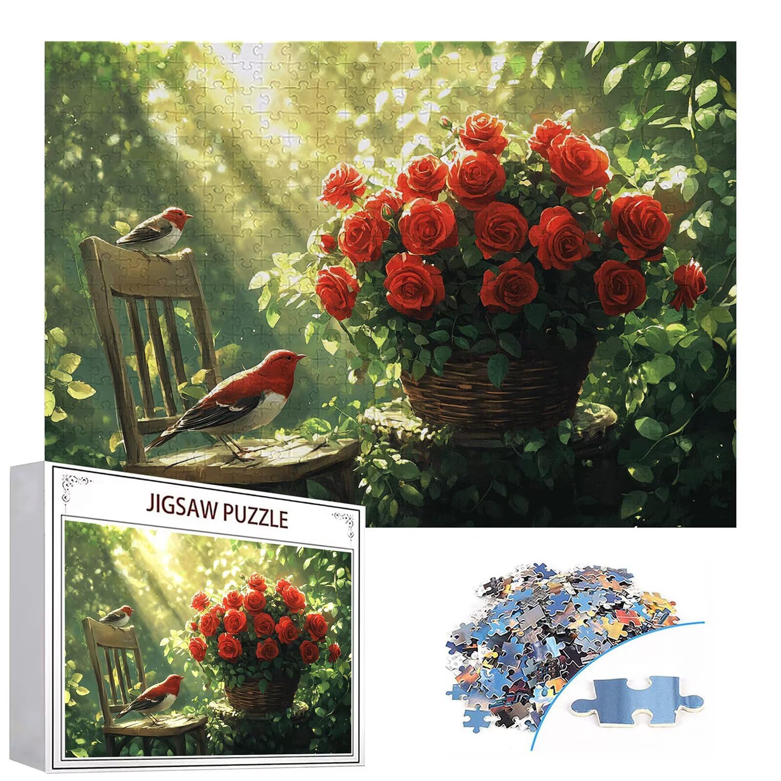 Puzzle 3000 elementów różowe puzzle dla dorosłych ptak 122 x 81 cm Unikalne rzemiosło klasyczne 3D drewniana układanka do rodzinnych gier aktywnych, układanka do samodzielnego wykonania nawet do