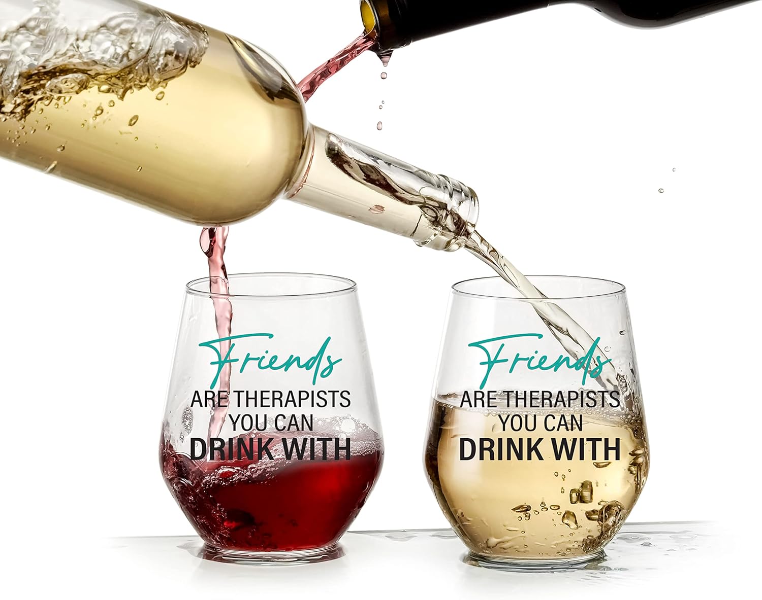 Funny Wine Glass for Women Men | Funny Christmas Birthday Drinking Glasses for Best Friend BFF | Cute Stemless Wine Glass | Unique Inappropriate Adult Humor Gift - Image 5