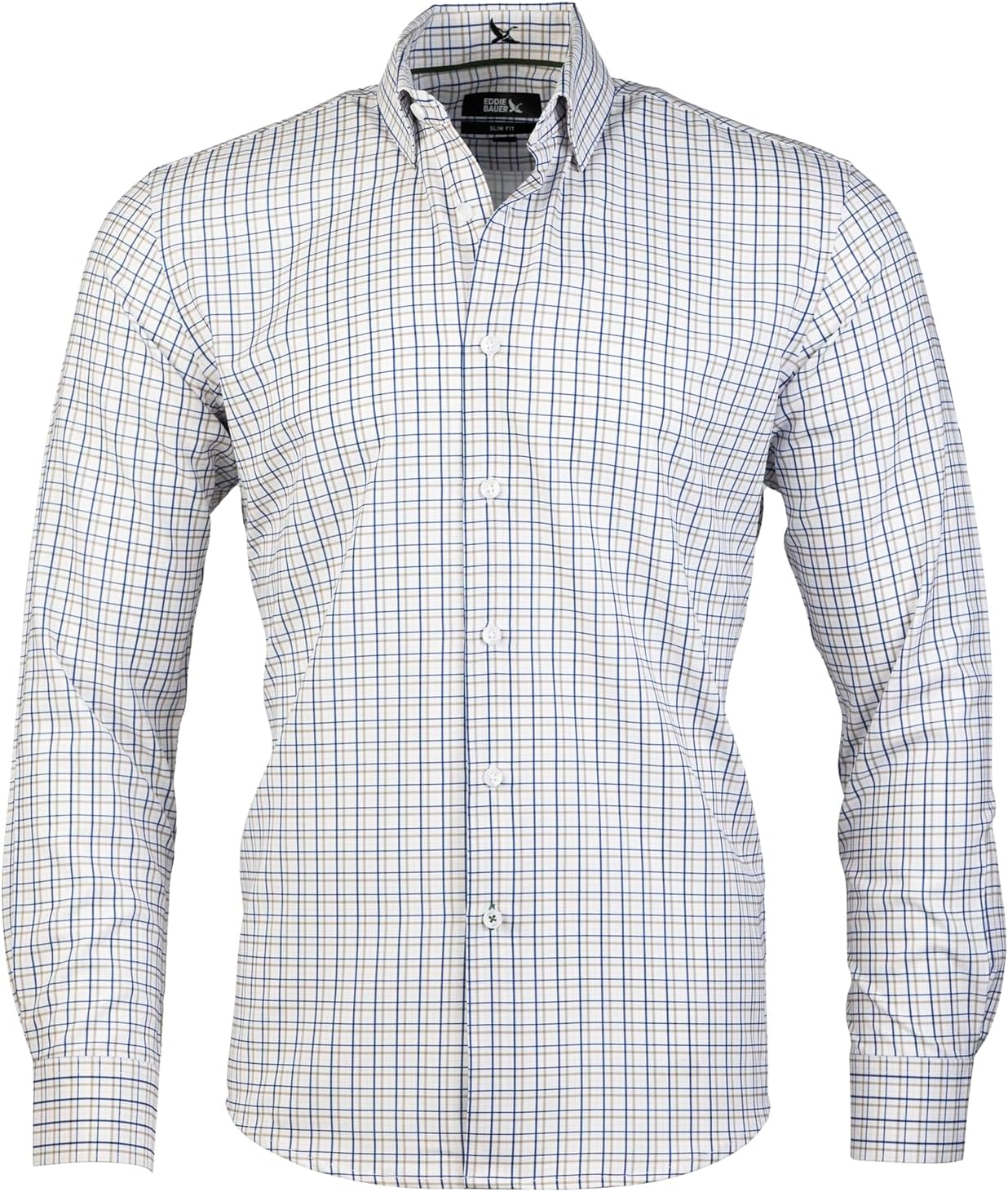 Eddie Bauer Slim Fit Long Sleeve Flax Dress Shirts for Men - Wrinkle Free Long Sleeve Spread Collar Mens Shirt - Image 4