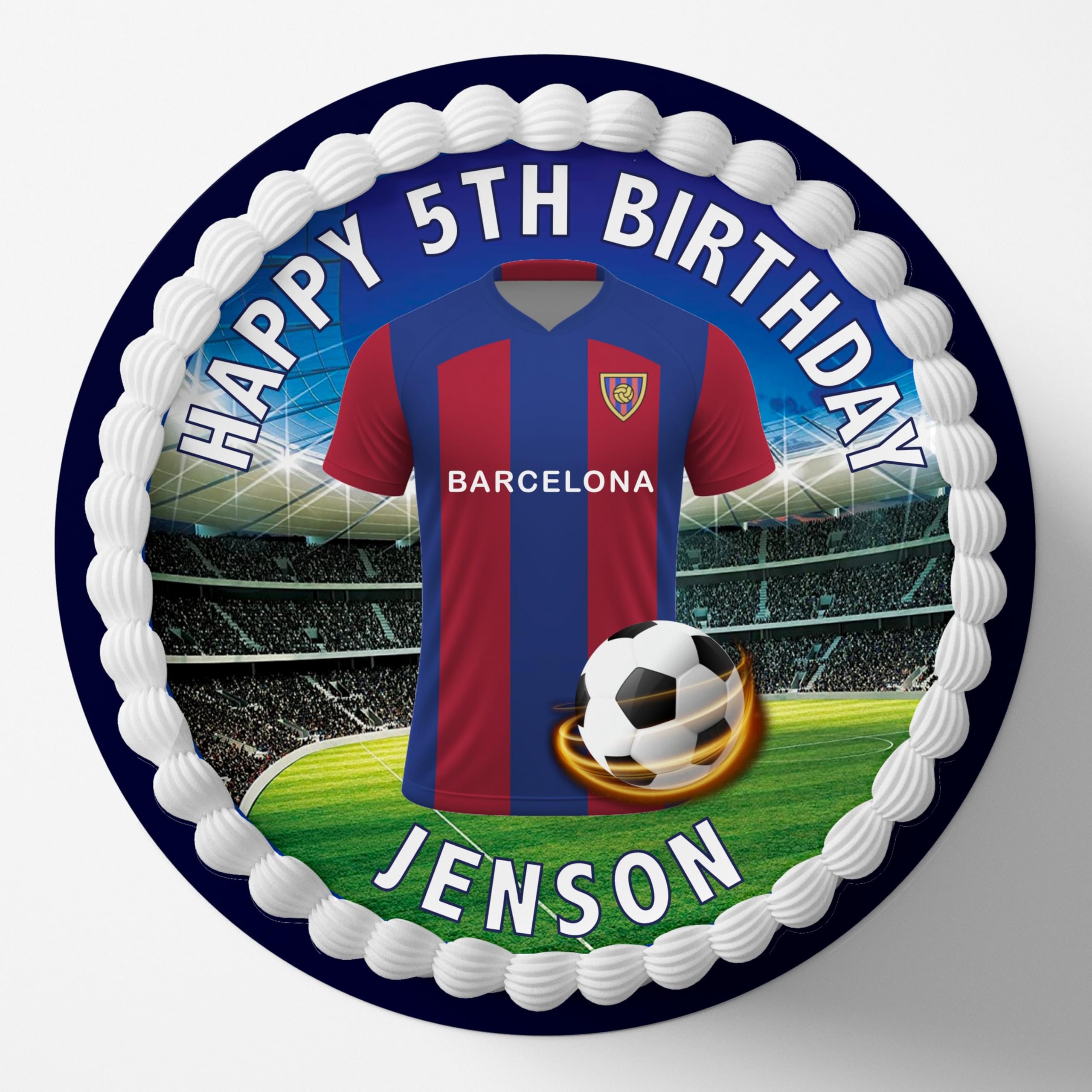 Cakecery Arsenal FC Edible Cake Topper Image Personalized Birthday Sheet Party Decoration Round