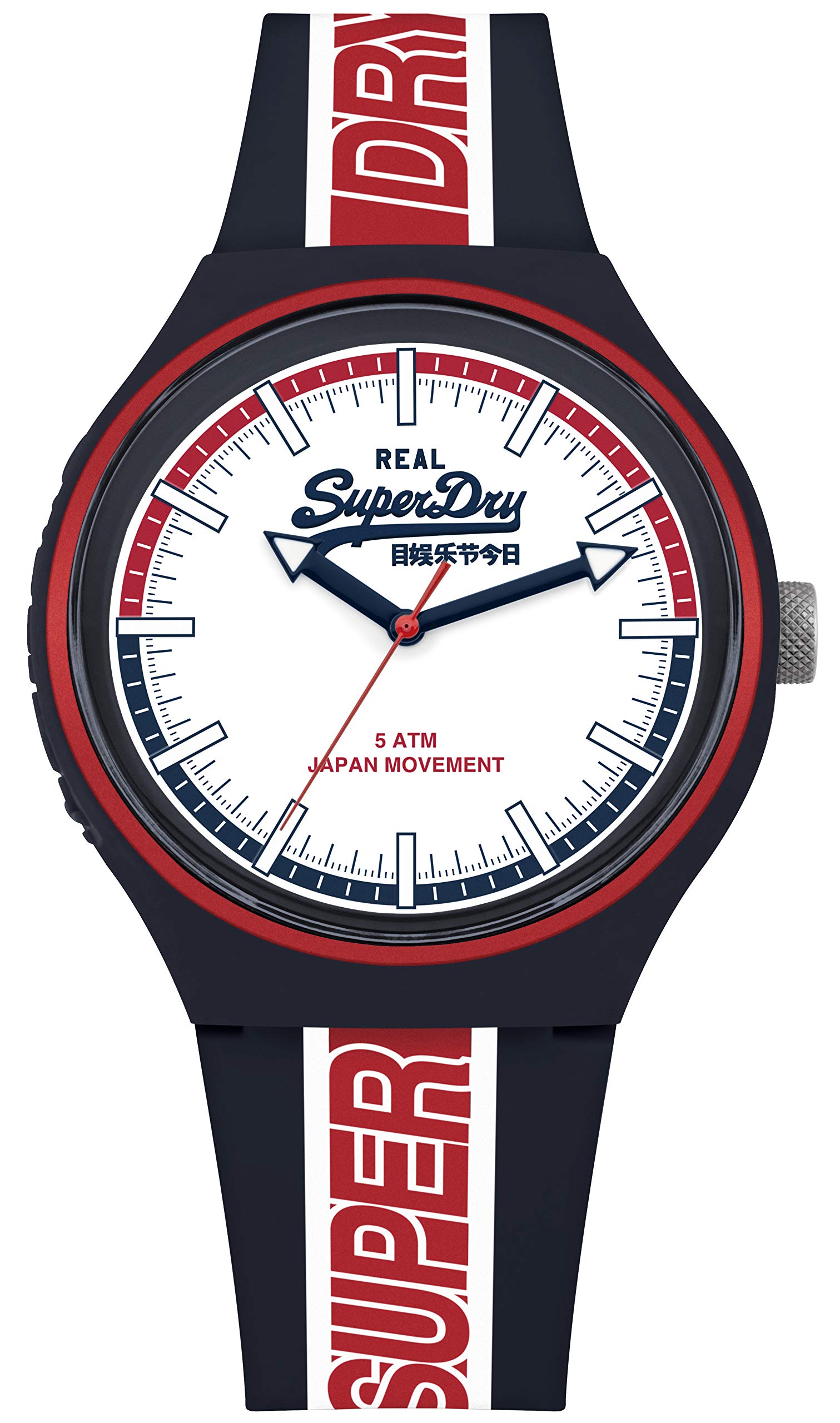 Superdry Mens Syg238ur Analog Display Quartz Blue Watch