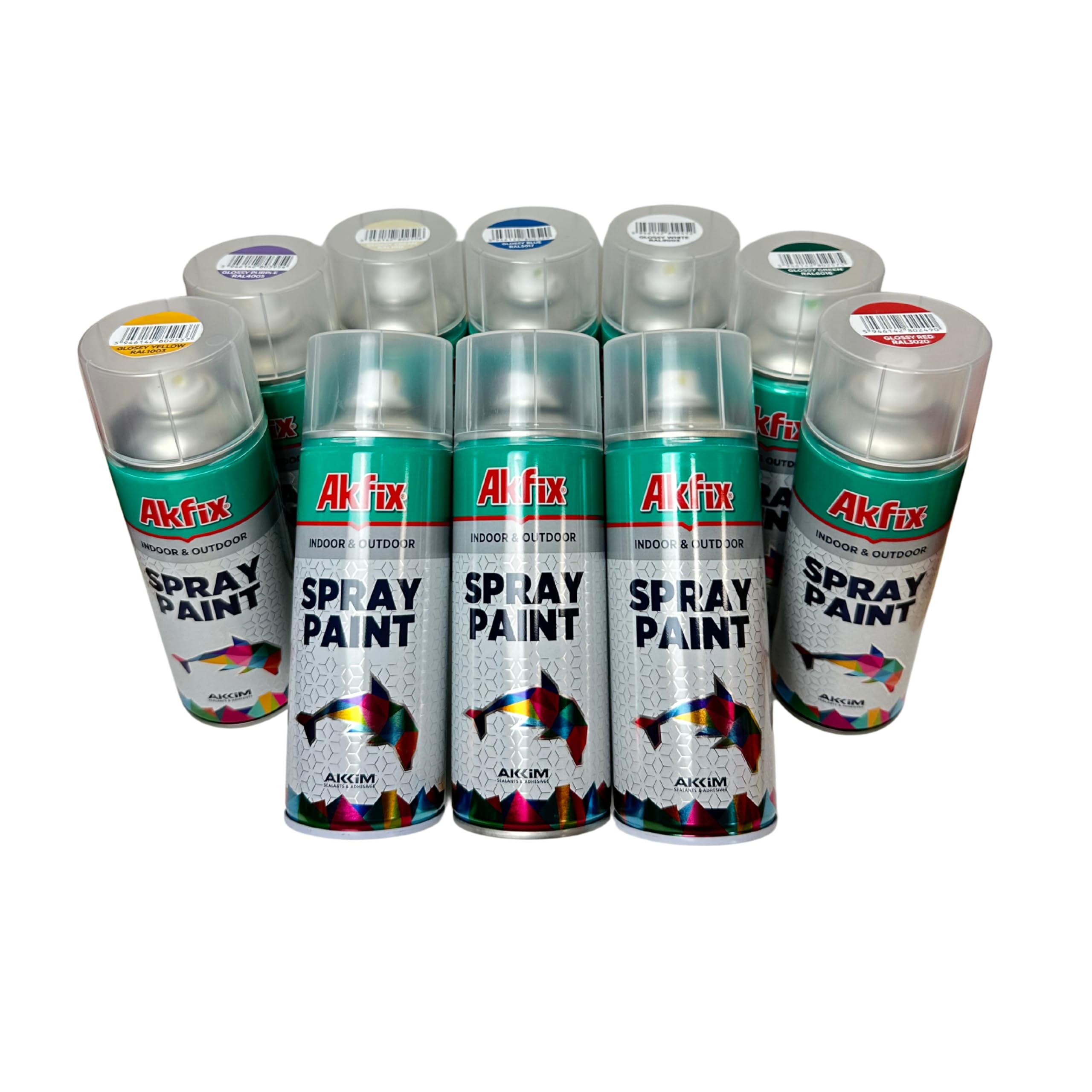 Juego de 10 pinturas en aerosol de 400 ml de secado rápido para madera, piedra, pared, metal, cristal, ideal para reparaciones, graffiti, etc. Pintura en aerosol brillante de alto brillo RAL