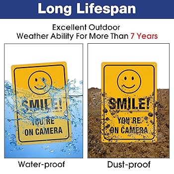 Amazon.com: (2 Pack) Smile You're On Camera Video