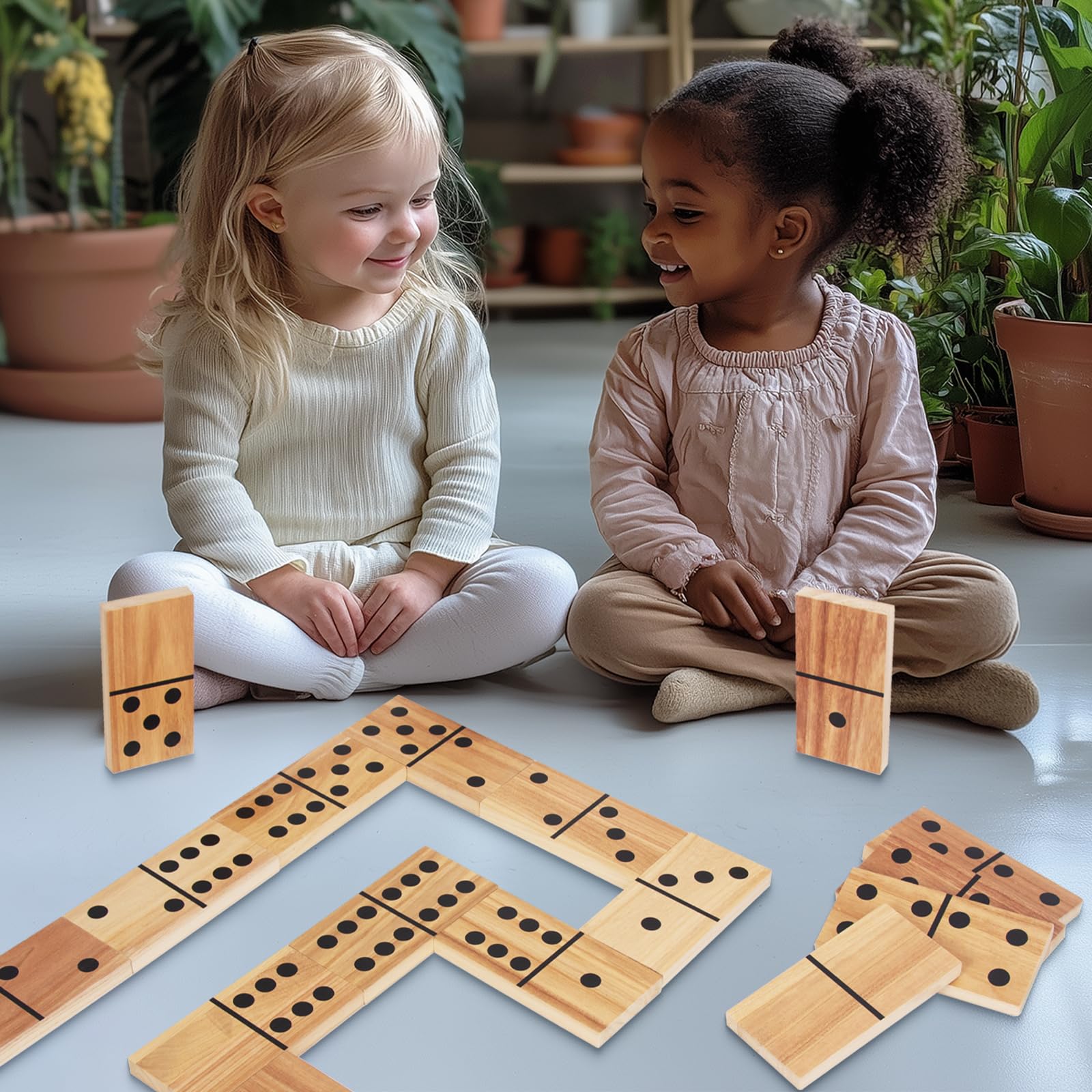WOODENFUN Montessori duże zabawki dla dzieci, dorosłych, 28 szt., duże zabawki dla dzieci i dorosłych, zabawka dla dzieci z drewna, gra planszowa