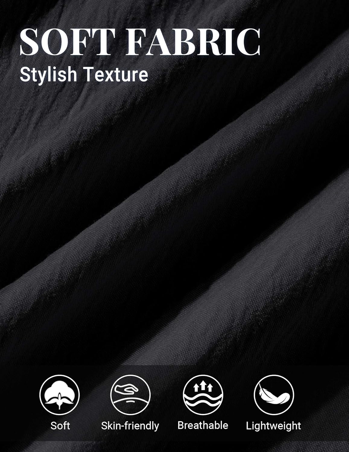 COOFANDY Mens Button Down Shirts Short Sleeve Shirt Casual Summer Beach Textured Shirts with Pocket - Image 6