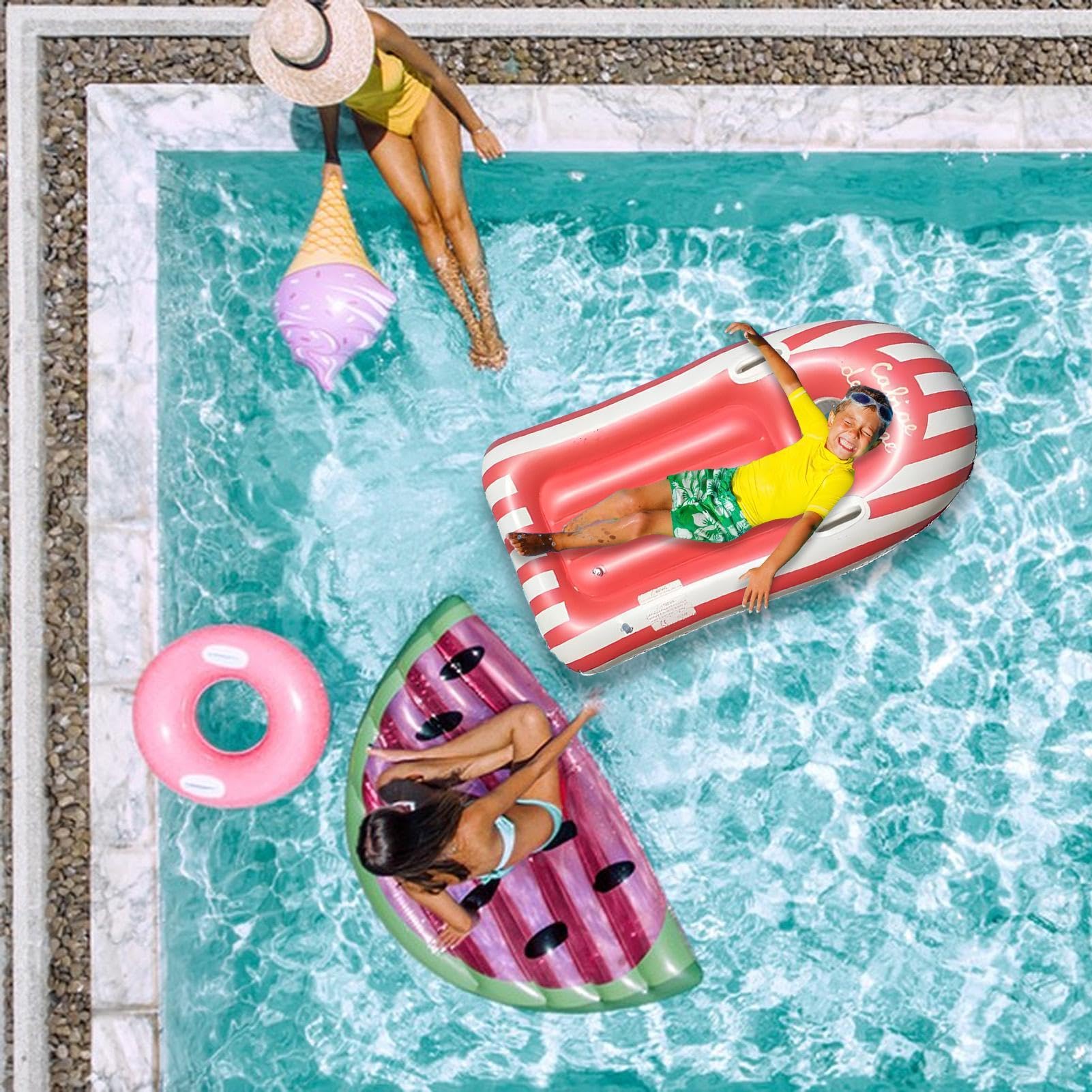 Nadmuchiwana deska do - Przenośna pływająca nadmuchiwana deska z uchwytem | Gry plażowe dla | na basen, jezioro, surfing lato podróże i wakacje chwile w grach i zajęciach sportowych